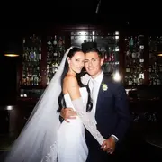 Oriana Sabatini y Paulo Dybala recién casados.