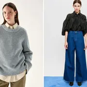 Dos modelos usando ropa de invierno.