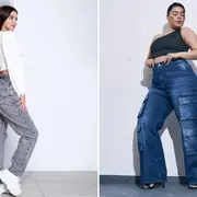 Dos modelos usando jeans.