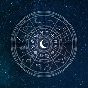 La rueda zodiacal, con los símbolos de los 12 signos astrales.