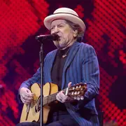 Fotografía de Joaquín Sabina en un concierto en Madrid.