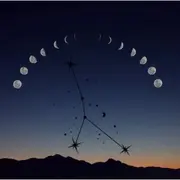 Fases de la Luna y símbolo de Cáncer.