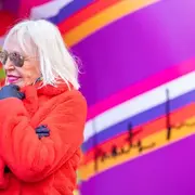 Minujín, con su obra "La escultura de los sueños", en el CCK.