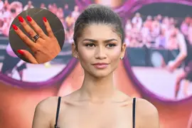 Zendaya muestra sus uñas color rojo