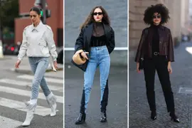 tres looks de street style con pantalón chupin