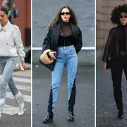 tres looks de street style con pantalón chupin
