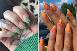 fire nail art