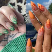 fire nail art