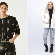 Dos modelos mujeres usando ropa de Flores.