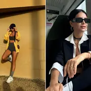 Dos fotos de Zaira Nara.