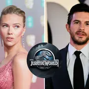 Fotos de Scarlett Johansson y Jonathan Bailey.