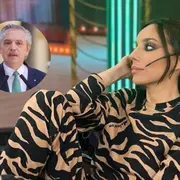 Fotos de Tamara Pettinato y Alberto Fernández.