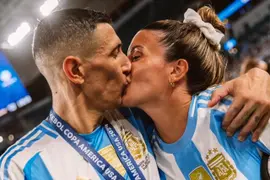 Foto de Jorgelina Cardoso y Ángel Di María.