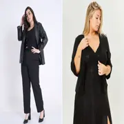 Modelos vistiendo ropa de color negro.