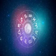 La rueda zodiacal, con los símbolos de los 12 signos astrales.