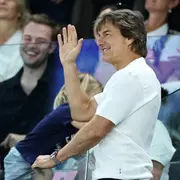 Foto del actor Tom Cruise en los Juegos Olímpicos París 2024.