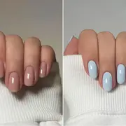 Dos diseños de uñas glass