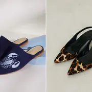 Dos fotos de dos pares de calzado de primavera/verano.