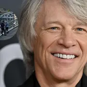 Armado de imagenes donde Jon Bon Jovi evita que una mujer se suicide saltando de un puente.