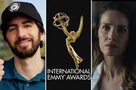 armado con fotos de las Dos series argentinas fueron nominadas a los Premios Emmy Internacionales 2024.