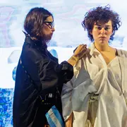 Luján Header en su desfile de BAFWEEK.