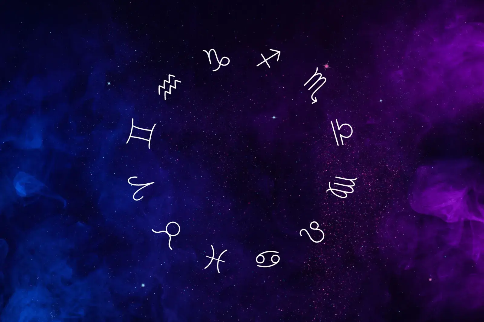 La rueda zodiacal, con los símbolos de los 12 signos astrales.