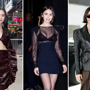 Armado con Los mejores looks de Lily Collins en Nueva York.