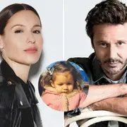 Armado de fotos de Pampita, Benjamín Vicuña y Blanquita.