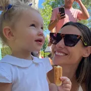 Foto de Pampita y su pequeña hija Ana.