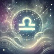 Ilustración del símbolo de Libra en el espacio iluminado