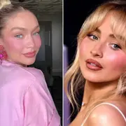 Una foto de Gigi Hadid y otra de Sabrina Carpenter.