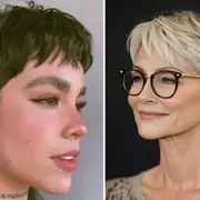 Dos mujeres con pelo corto