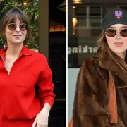 Dakota Johnson caminando por Nueva York