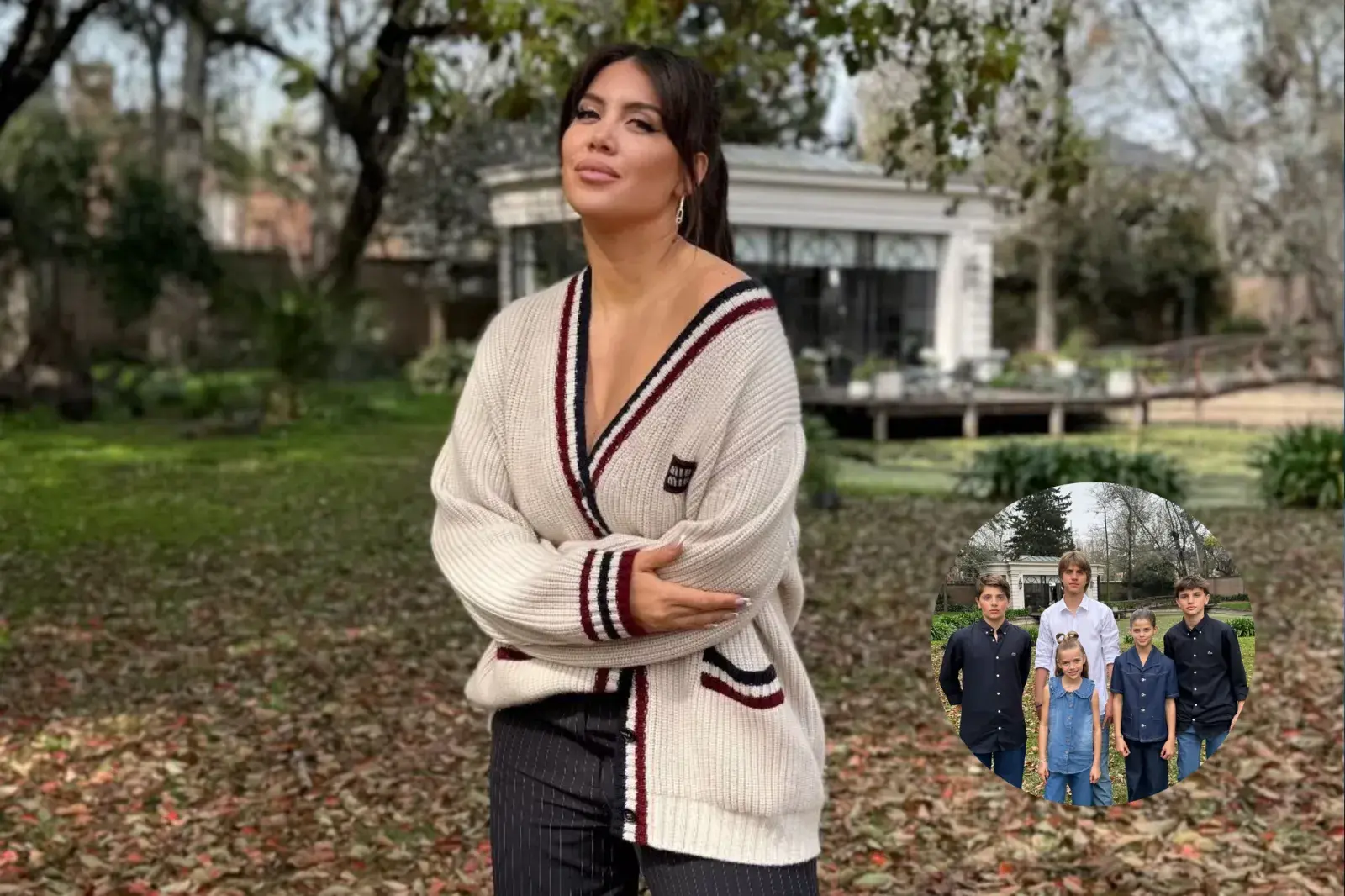 Foto de Wanda Nara y sus hijos en Bake Off Famosos.