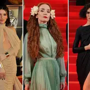 Armado con fotos de actrices en los Martín Fierro de Cine.