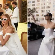 Mujeres vestidas de novia por la ciudad