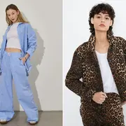 Dos fotos de dos modelos mujeres usando ropa de tendencia de Avellaneda.