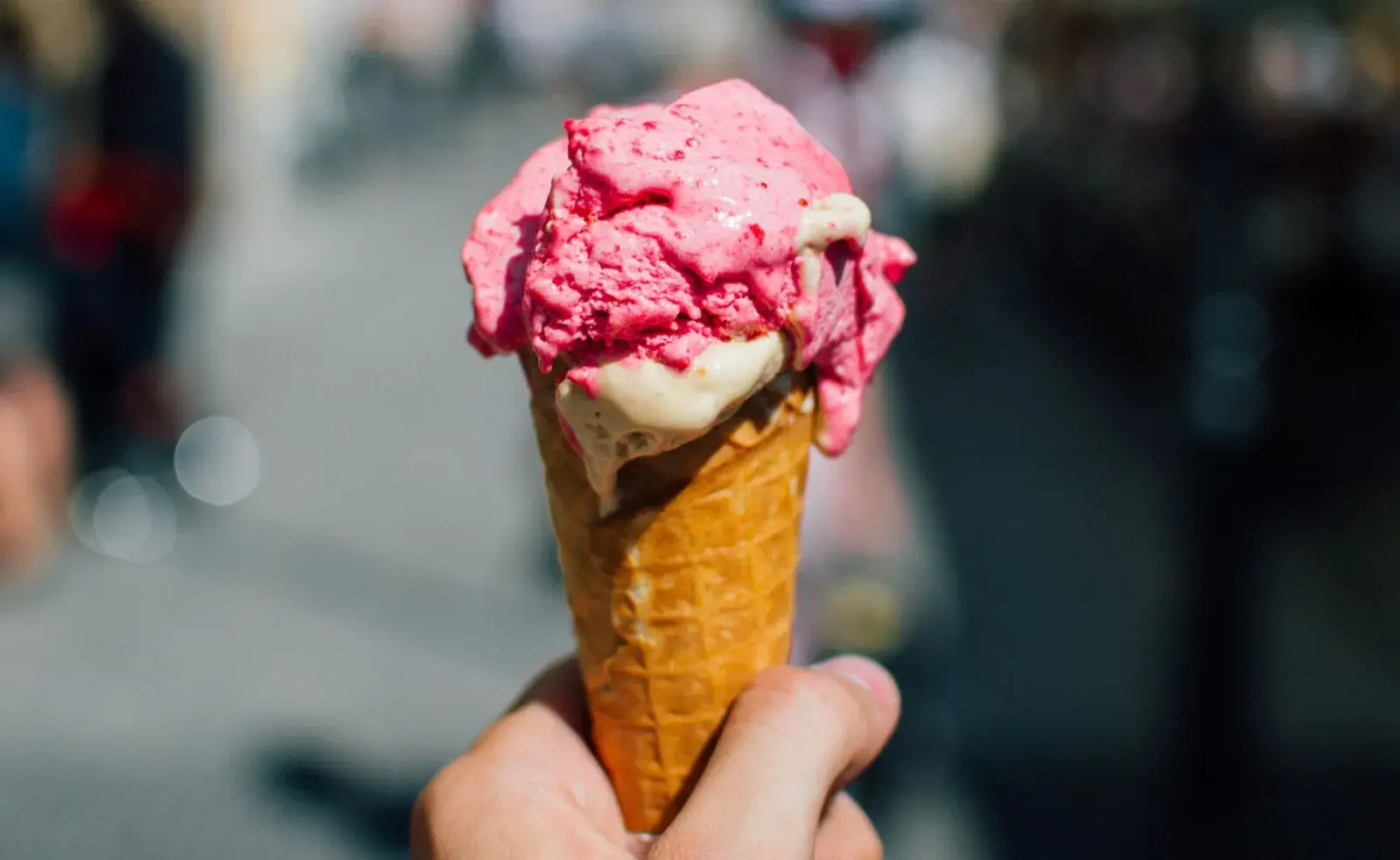 helado de frutilla