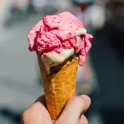 helado de frutilla