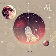 El símbolo de Leo y el planeta marte.