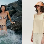 Dos fotos de dos modelos mujeres usando ítems de verano.