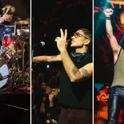 Divididos, Emmanuel Horvilleur y Diego Torres sobre el escenario.