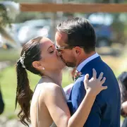 Flor y Tomás, en su casamiento.