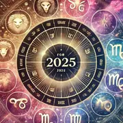 La rueda zodiacal, con los símbolos de los 12 signos astrales.