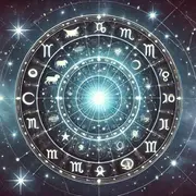 La rueda zodiacal, con los símbolos de los 12 signos astrales.
