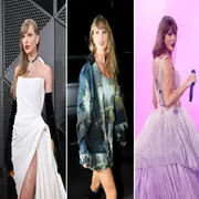 Armado con fotos de Los looks más icónicos de Taylor Swift en 2024