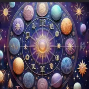 La rueda zodiacal, con los símbolos de los 12 signos astrales.