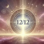 La imagen de la fecha 12/12 rodeada de planetas y luces brillantes.