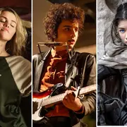 Arte con imagenes de películas nominadas a los Oscar 2025.