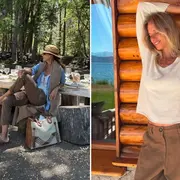Juliana Awada y la ex modelo, Carola del Bianco pasaron un día en la montaña y almorzaron al aire libre cerca del río